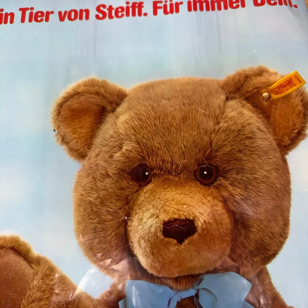 Vintage 70s‎ Steiff Teddy Bear Paper Shopping Bags Made In West Germany Lot of 2